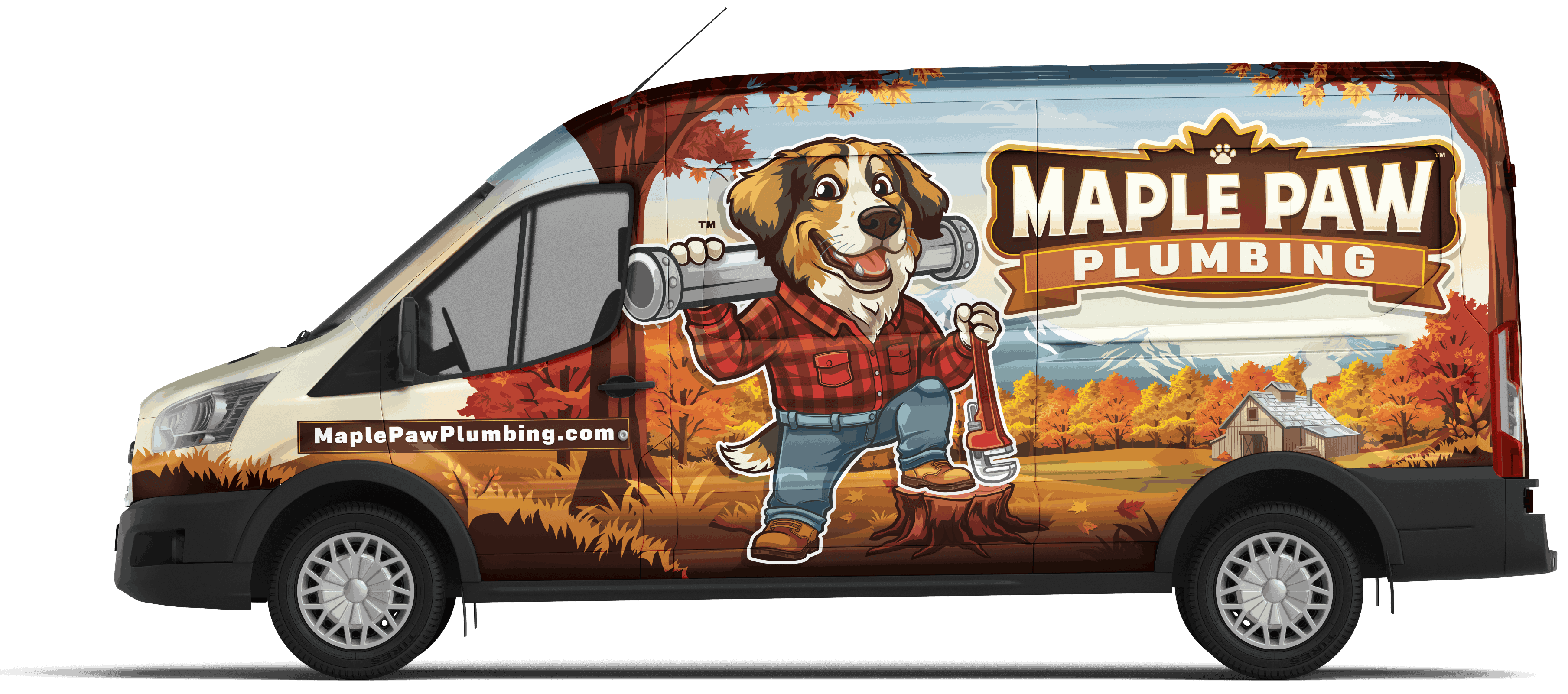 Maple Paw Plumbing service vehicle